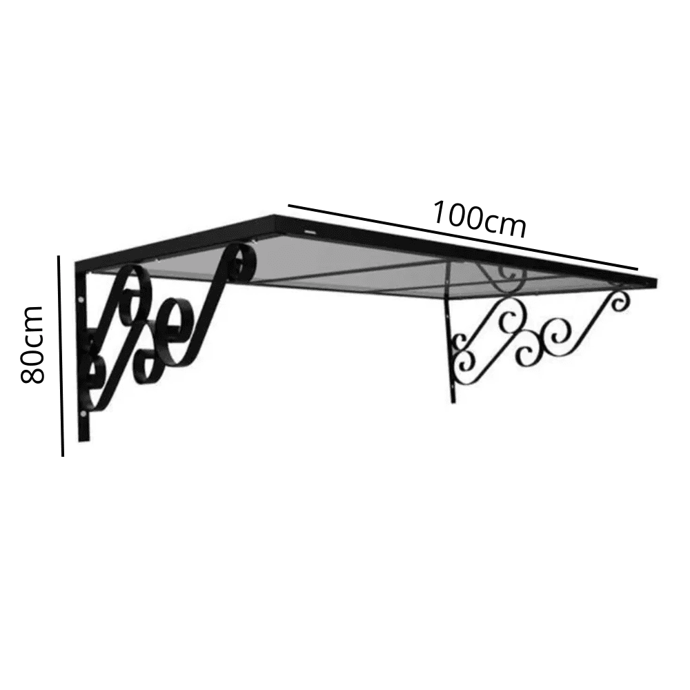 auvent marquise fer 100x80cm