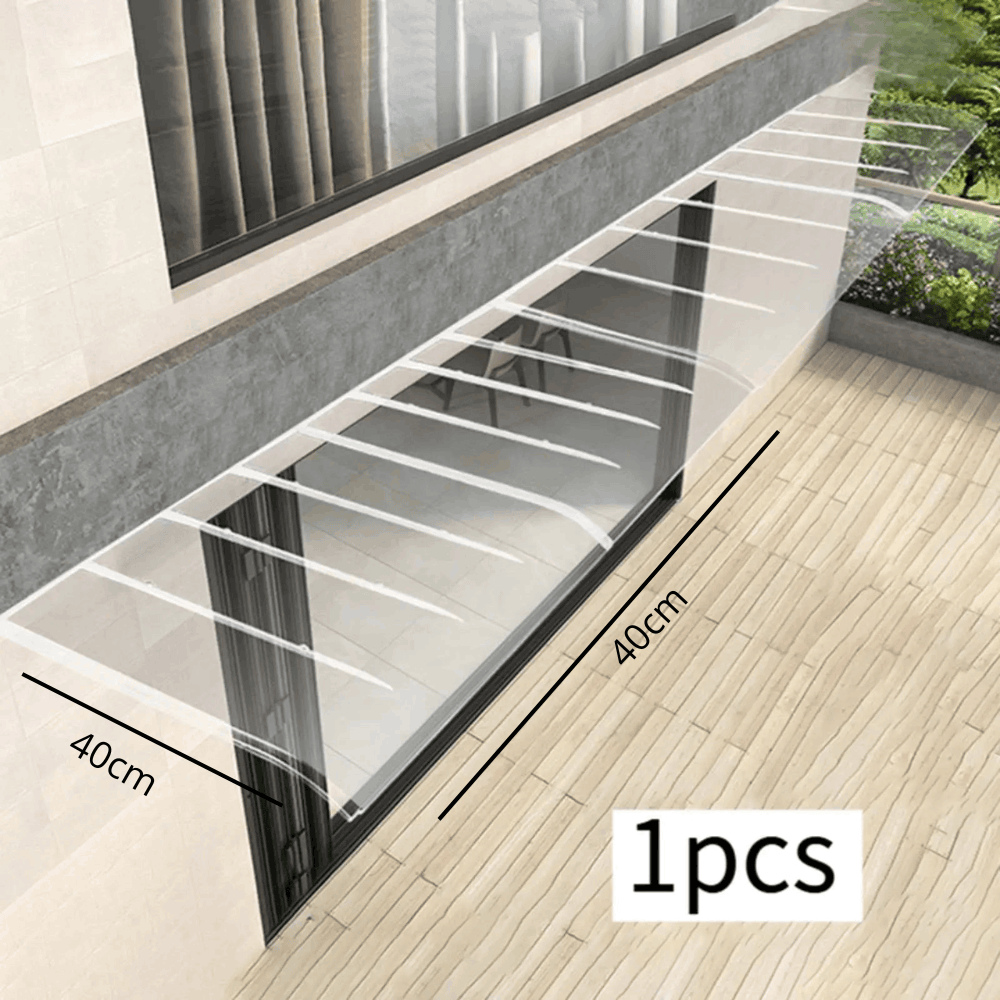 abri de porte marquise 40x40cm transparent en polycarbonate