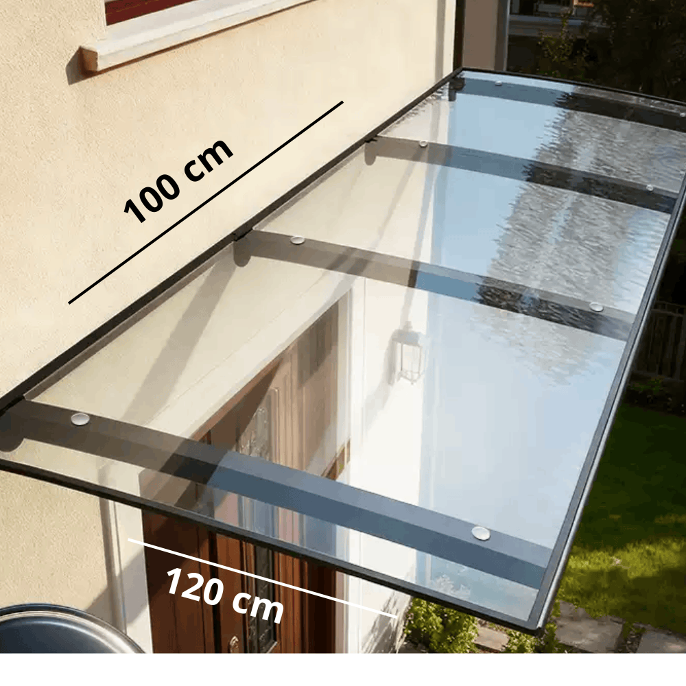 marquise porte de garage 100x120cm