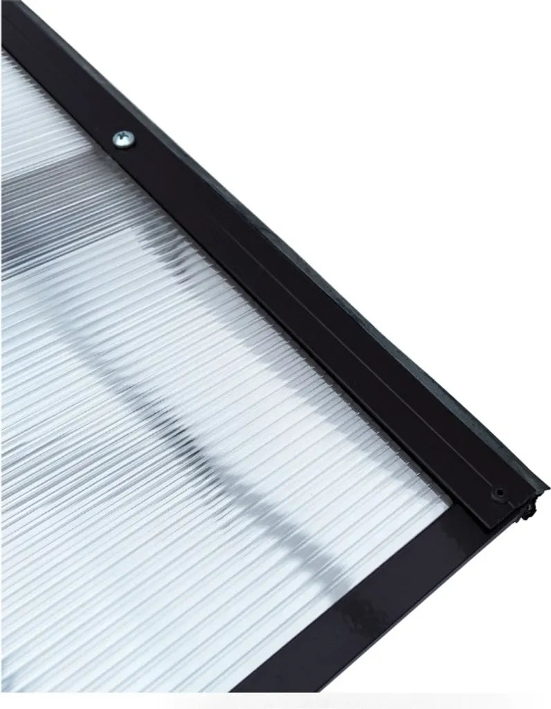 auvent marquise de porte Aluminum STARK 160x100x25cm 6mm polycarbonate