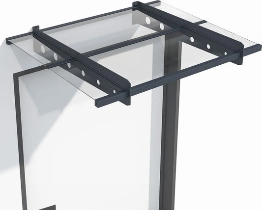 marquise de porte moderne West gris Anthracite 120x80 cm