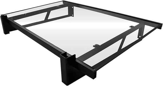 marquise moderne 120x80 cm – Polycarbonate – Supports en Fer Noir