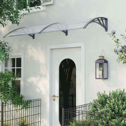 auvent et marquise 80x40cm transparent en polycarbonate