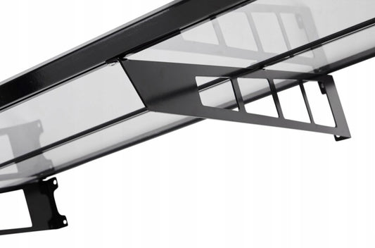 auvent aluminium moderne OSLO 140 x 90 cm acier inoxydable
