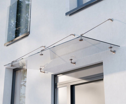marquise de porte en verre Over 200X90 cm