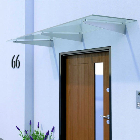 marquises verre Over 200x90 cm supports en Inox