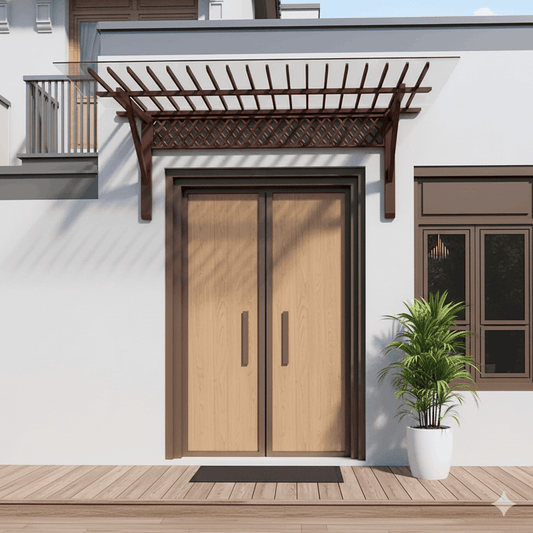 auvent porte de garage 200x70cm