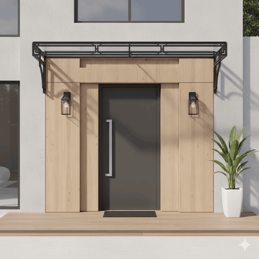 fer forgé marquise de porte ancienne 200x100cm