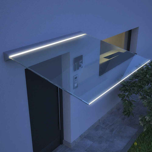 auvent de porte avec led 150x100cm