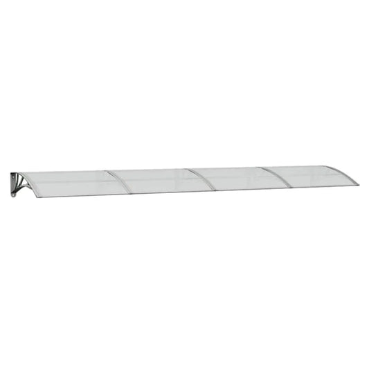 auvent de porte xxl 350x75cm transparent en polycarbonate