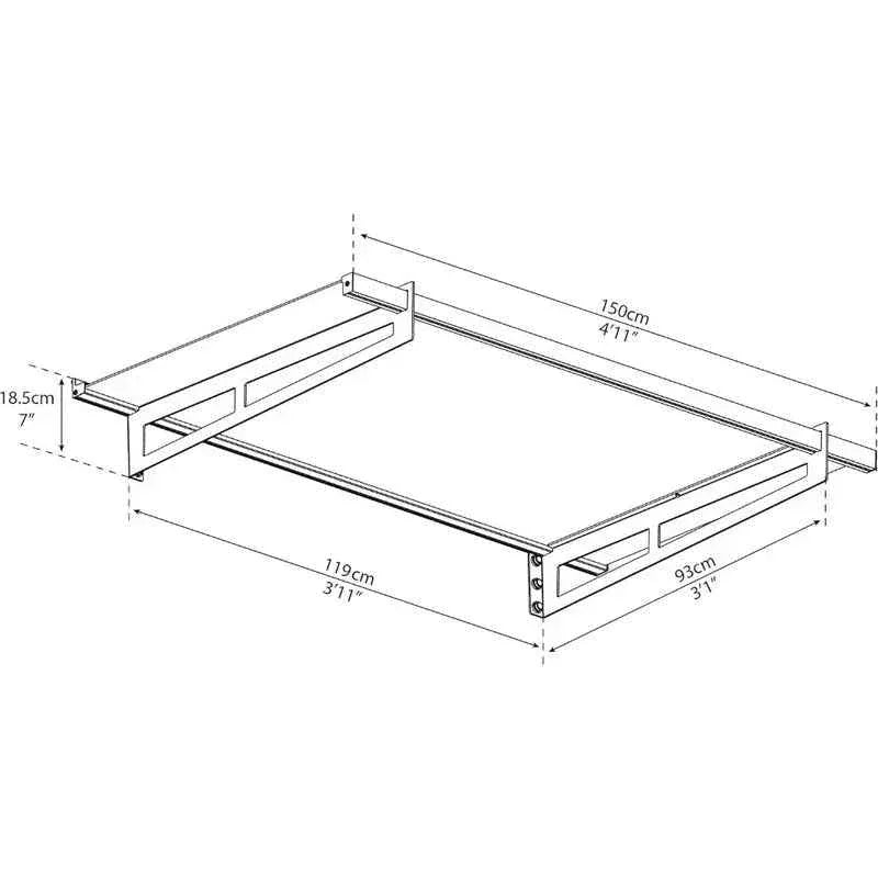 marquise aluminium moderne 150x90cm
