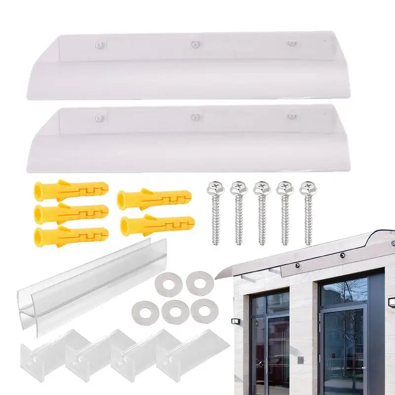 auvent de porte moderne, marquise de porte moderne 50 x 100 cm transparent en polycarbonate