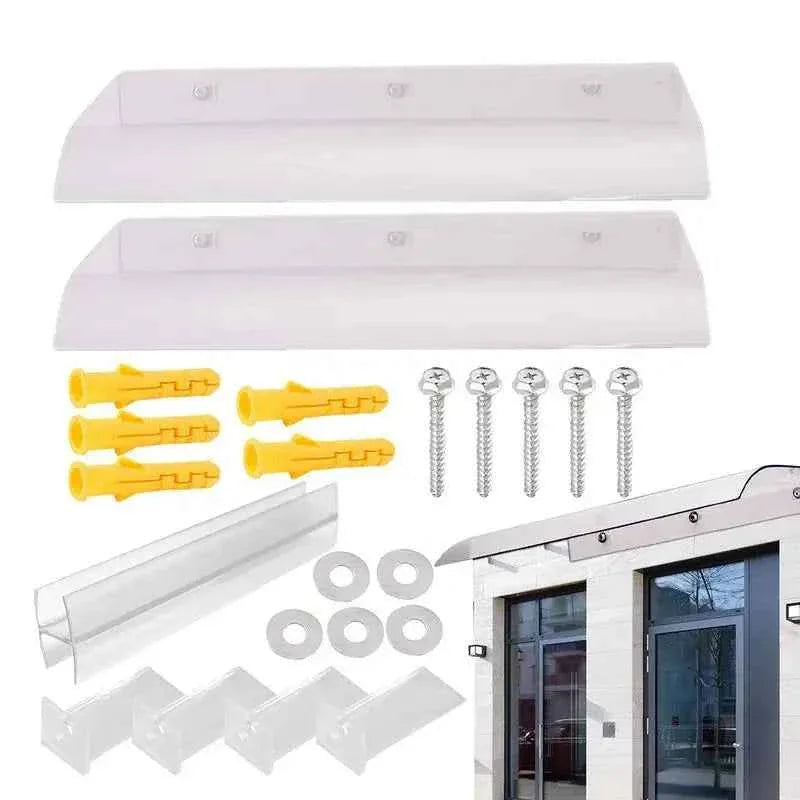 auvent de porte moderne, marquise de porte moderne 50 x 100 cm transparent en polycarbonate