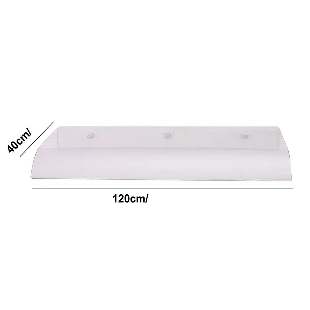 marquise et auvent 120x40cm transparent en polycarbonate