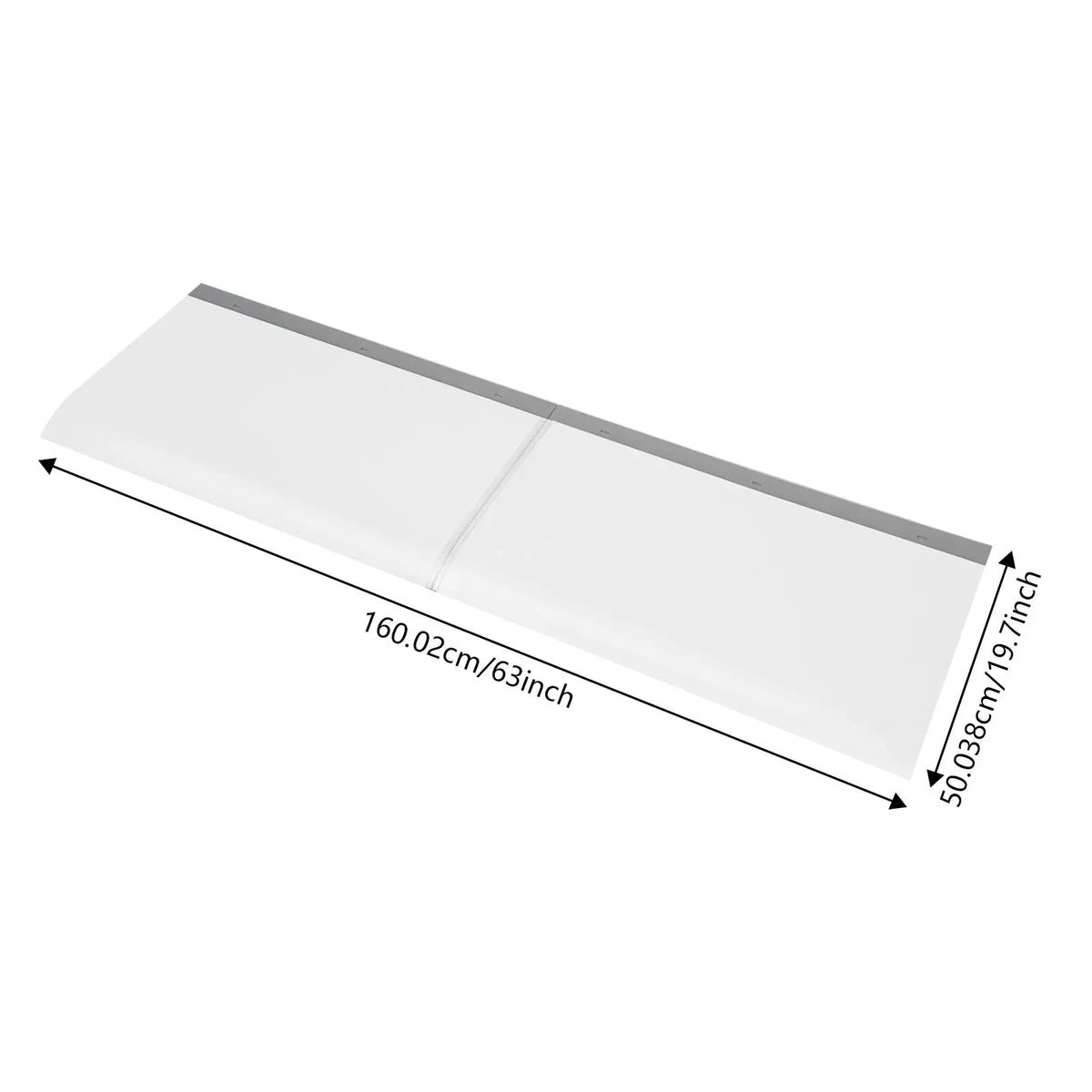 marquise auvent porte 160x50cm transparente en polycarbonate