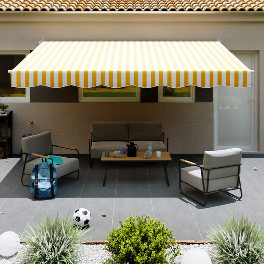 store banne 300 x 250cm manuel sans coffre pour terrasse - jaune