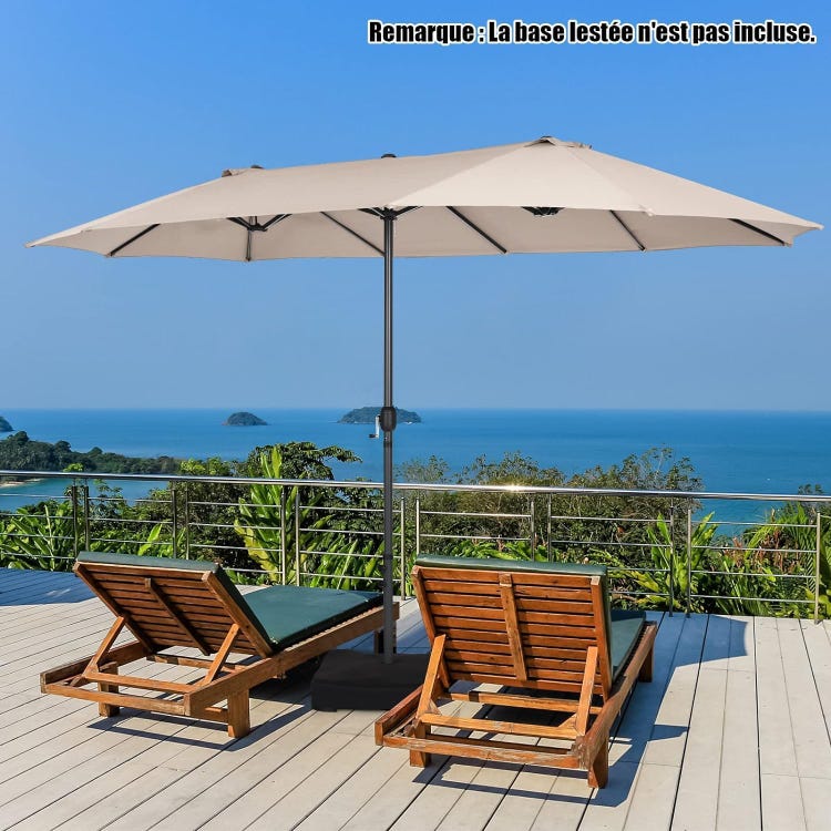 Parasol Double Face 4,7M Beige
