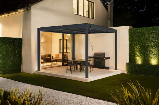 Pergola bioclimatique aluminium 4x3 m pergola jardin terrasse lames orientables