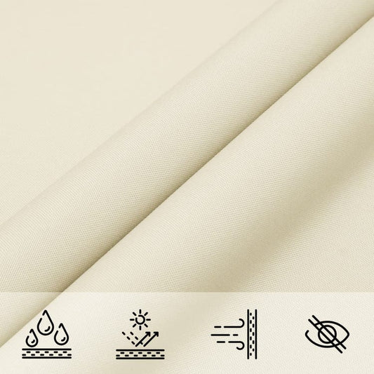 Voile d'ombrage polyéthylène triangulaire blanc crème