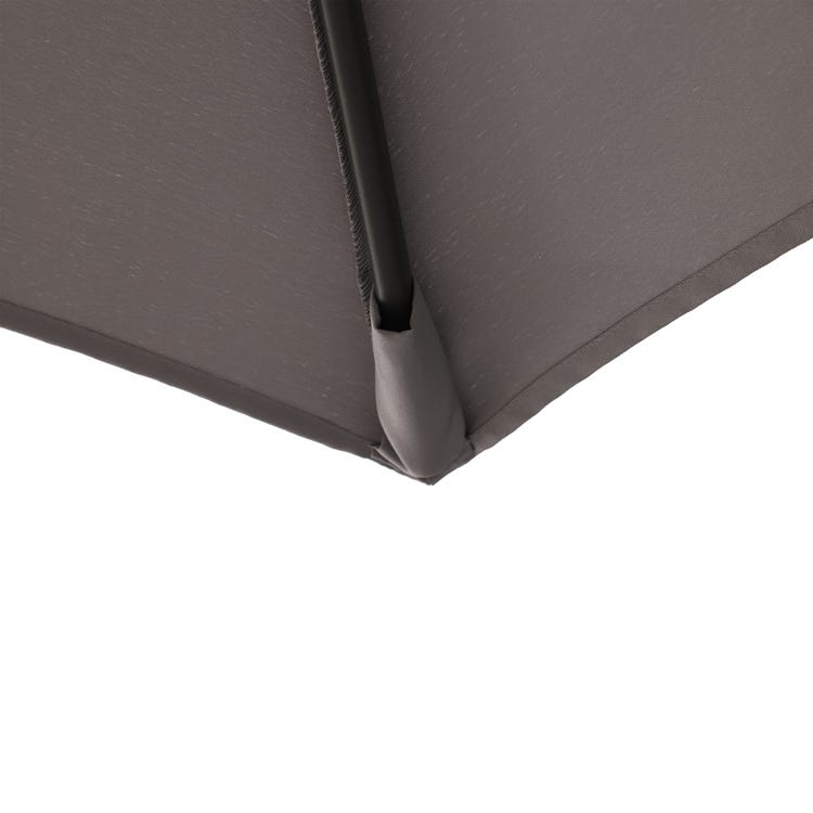Parasol déporté rond anthracite L.290 x l.290 cm
