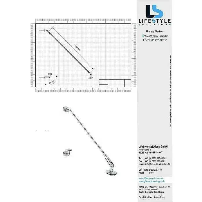 marquise aluminium verre Glaszen 190x90 cm