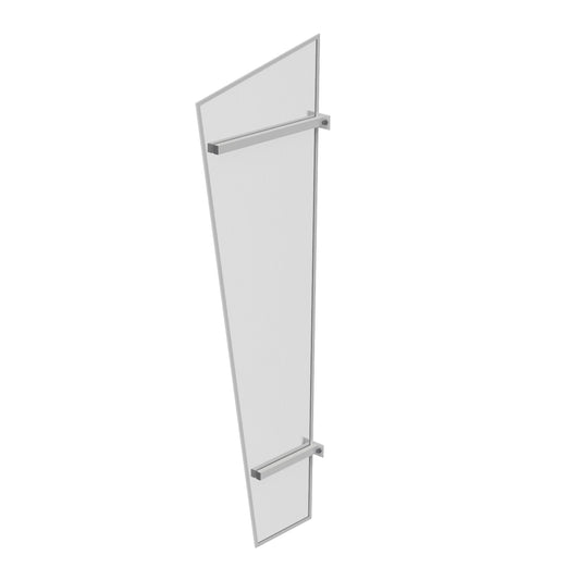 paroi latérale auvent en polycarbonate cellulaire ALU blanc 185x58,5x30,5