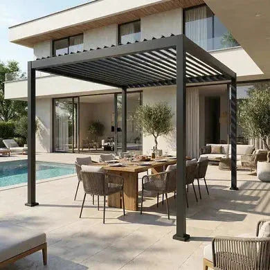 Pergola bioclimatique aluminium 4x3 m pergola jardin terrasse lames orientables