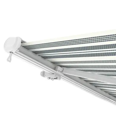 auvent pour balcon noir et blanc imperméable 200 à 400x120cm