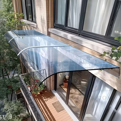 marquise et auvent 120x40cm transparent en polycarbonate