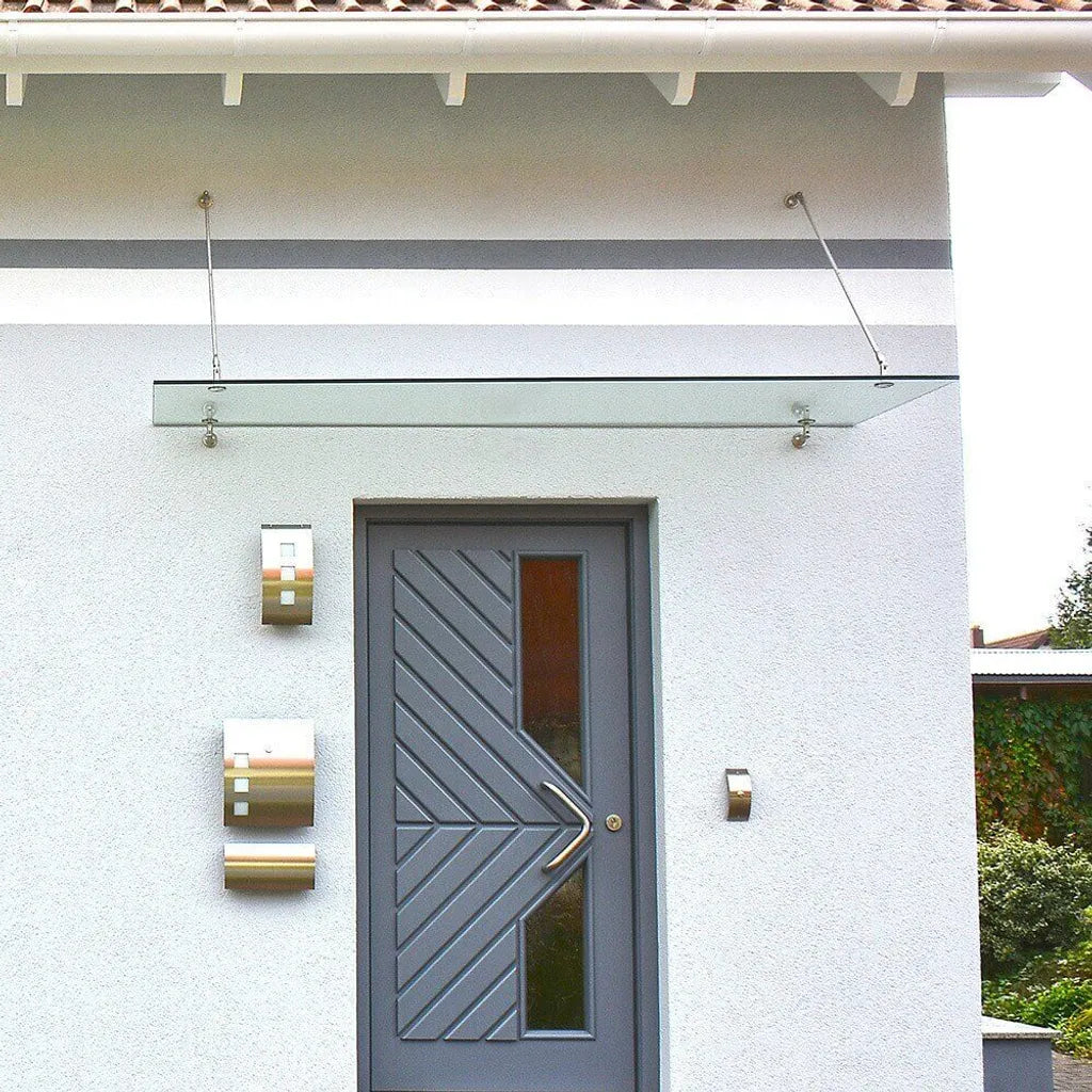 marquise aluminium et verre HOME - 150 x 90 cm