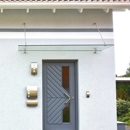 marquise aluminium et verre HOME - 150 x 90 cm