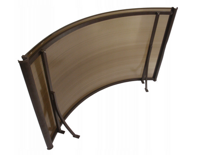 marquise maison moderne Aluminium Marquise Arch 90x140 Support marron
