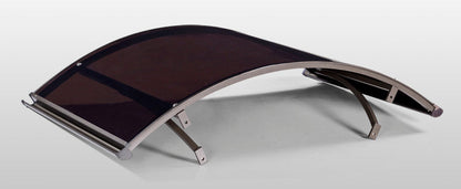 marquise maison moderne Aluminium Marquise Arch 90x140 Support marron