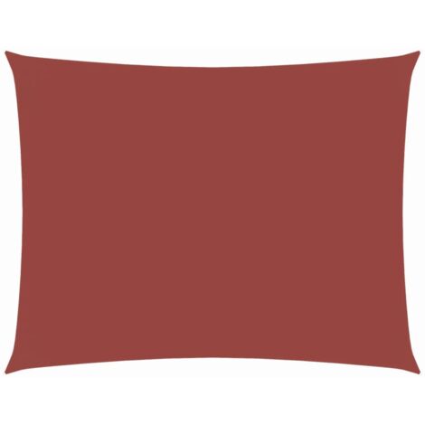 Voile d'ombrage rouge rectangulaire 4x6 m en tissu oxford traité UV