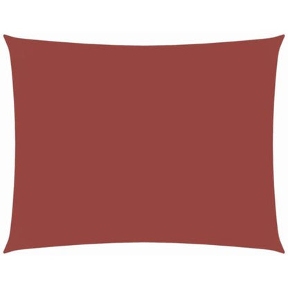 Voile d'ombrage rouge rectangulaire 4x6 m en tissu oxford traité UV