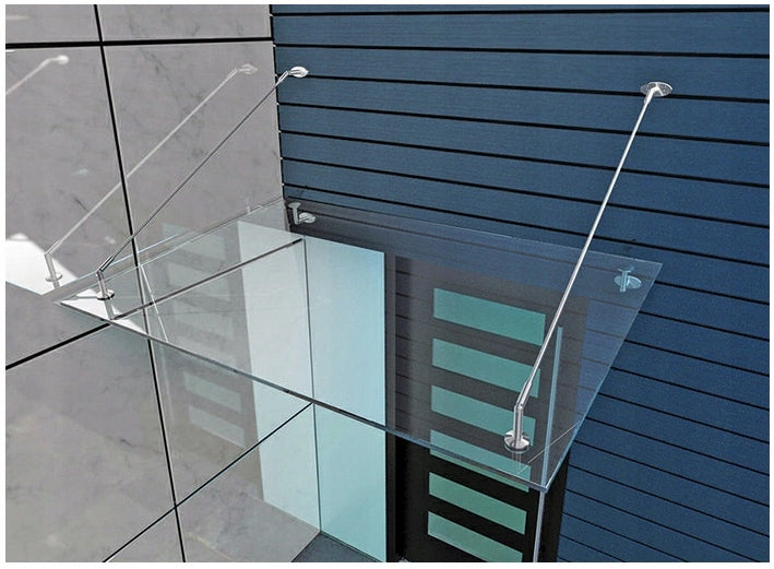 marquises en verre Door en Inox