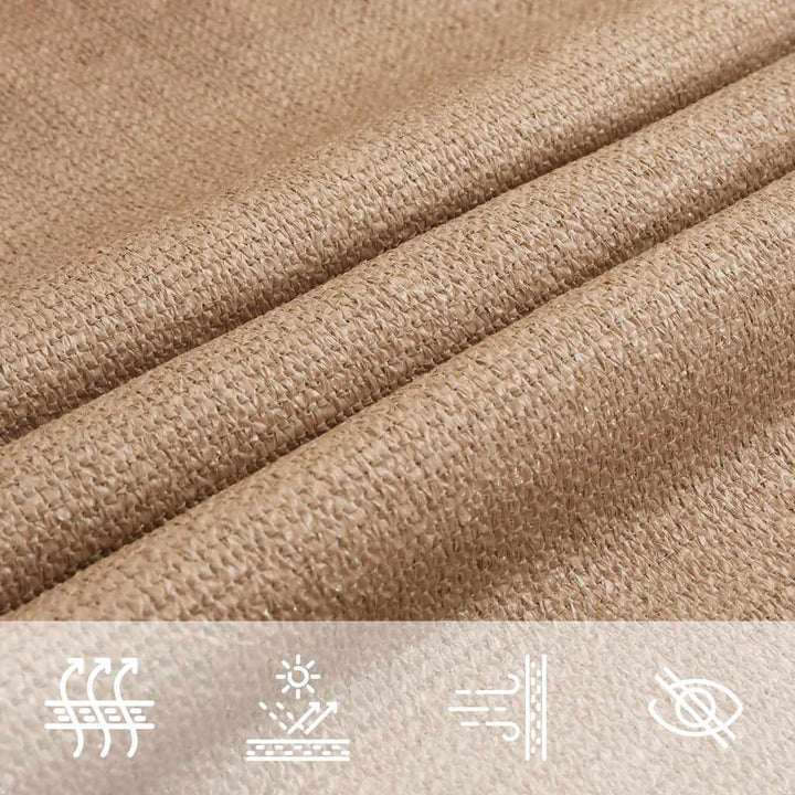 Voile d'ombrage triangulaire marron taupe