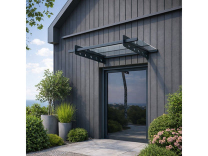 auvents et marquises Jusk 100x80cm gris anthracite