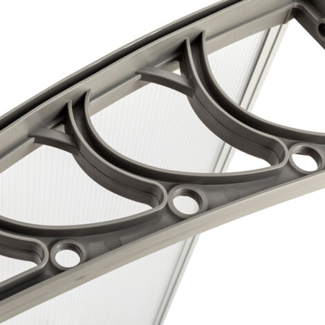 marquise de porte ancienne 160x80cm transparent en polycarbonate
