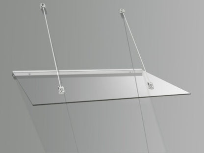 auvent verre Transparent 150x97cm  - Pour porte d'entrée