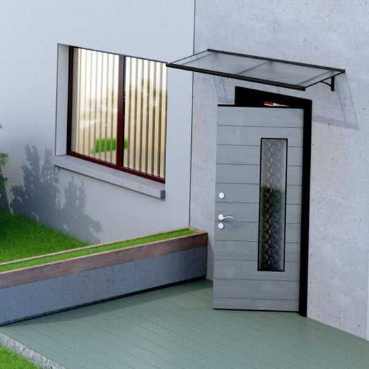 marquise entree ALU anthracite Rumba XL 197x54, polycarbonate cellulaire