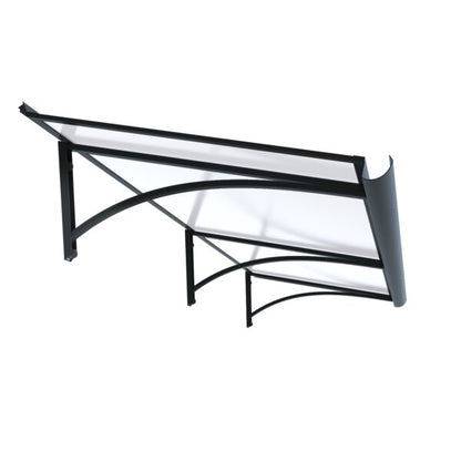 marquise entree ALU anthracite Rumba XL 197x54, polycarbonate cellulaire
