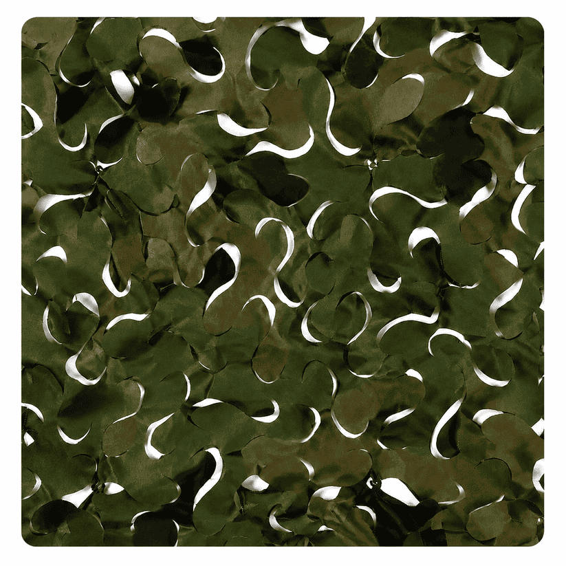 Filet de camouflage rectangulaire design camouflage vert