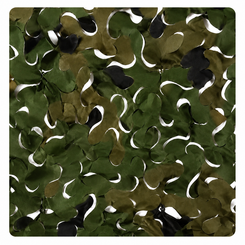 Toile d'ombrage rectangulaire design camouflage vert