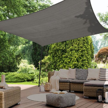 Voile d'ombrage rectangulaire 4x6 M gris – Densité 180 gr/m²