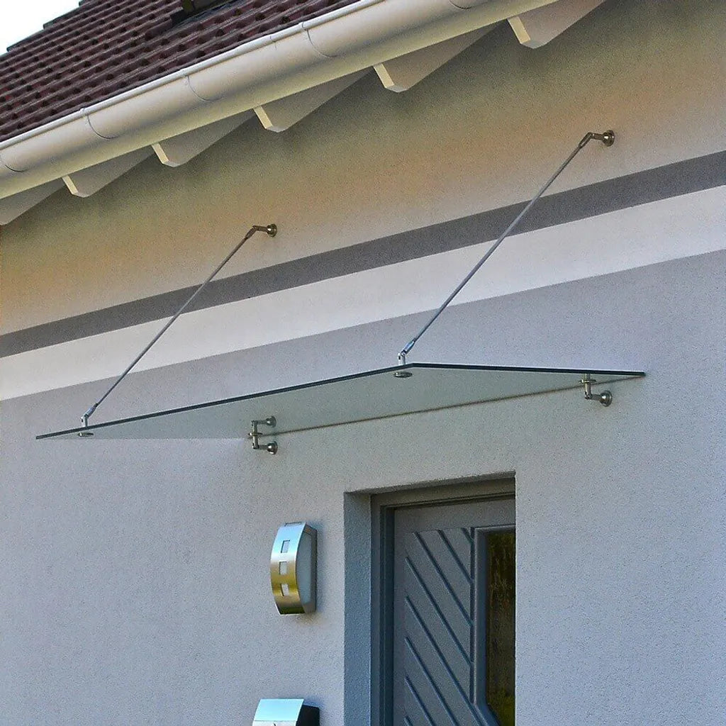 marquise aluminium et verre HOME - 150 x 90 cm