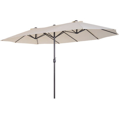 Parasol droit 455x270cm en acier et polyester