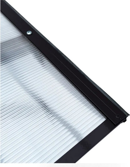 auvent marquise de porte Aluminum STARK 160x100x25cm 6mm polycarbonate