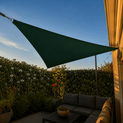 Toile d'ombrage Triangulaire - vert sapin