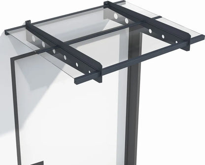 marquise de porte moderne West gris Anthracite 120x80 cm